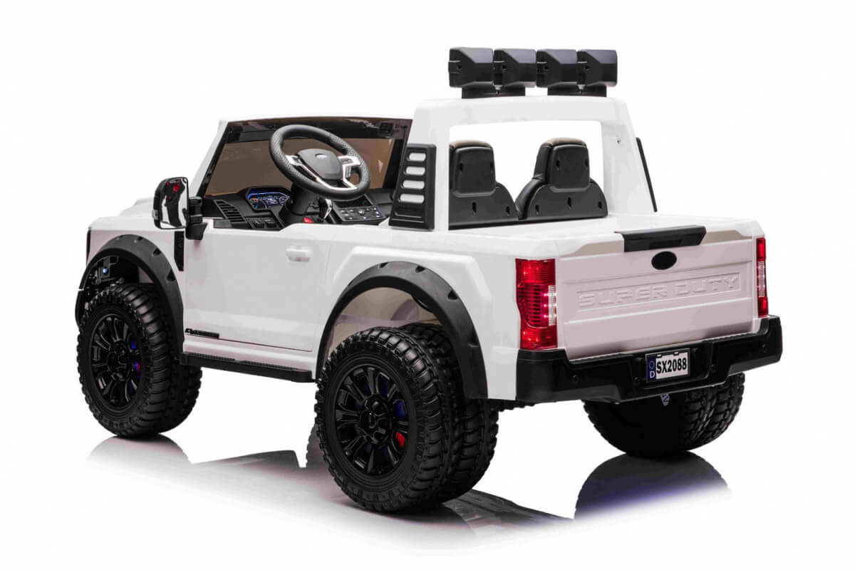 Masinuta electrica pentru copii Ford Super Duty XXL cu 2 locuri, 4x4 (2088) Alb - imagine 3