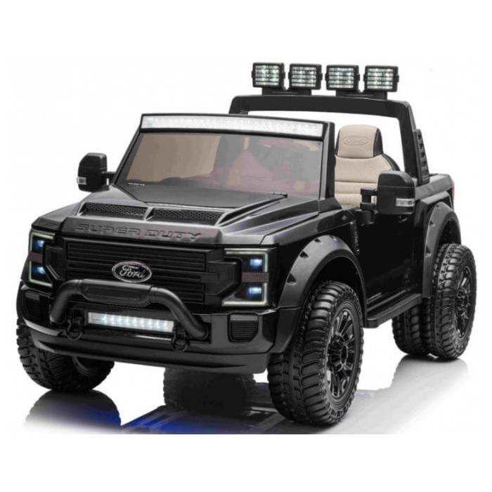 Masinuta electrica pentru copii Ford Super Duty XXL cu 2 locuri, 24V 4x4 ecran LCD (2088-power) Negru