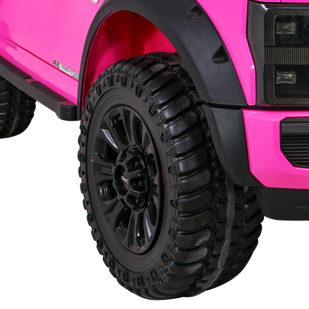 Masinuta electrica pentru 2 copii Ford Super Duty XXL 4x4 180W (2088) Roz - imagine 6