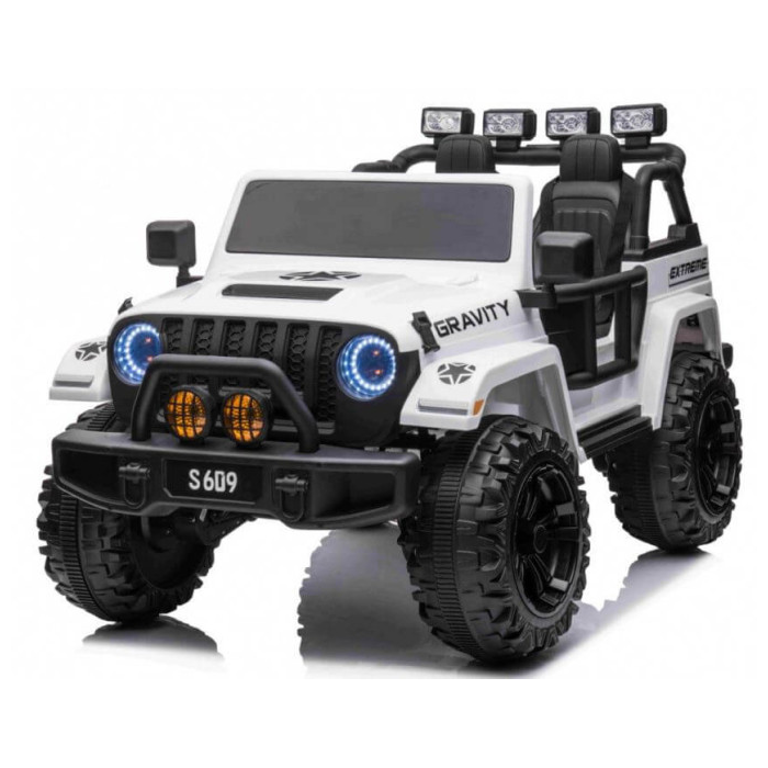 Masinuta electrica pentru copii GRAVITY STRONG cu 2 locuri 24 Volti (609) Alb