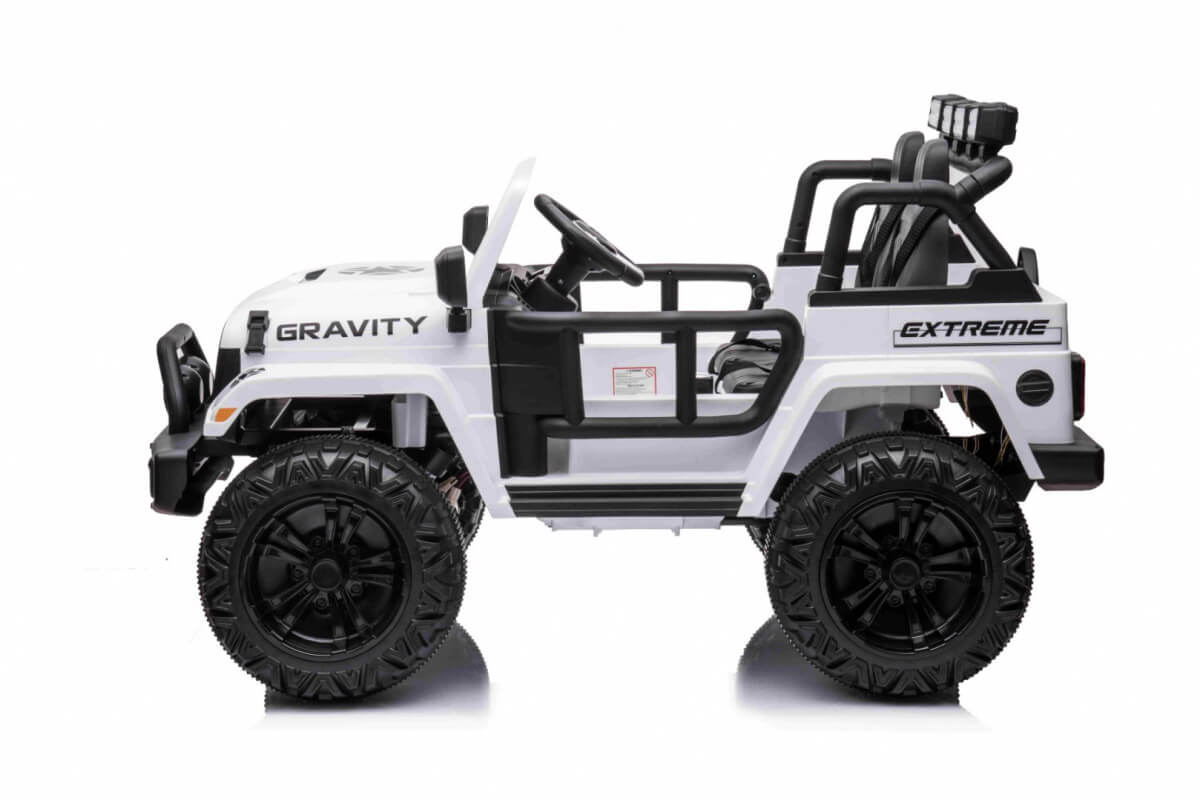 Masinuta electrica pentru copii GRAVITY STRONG cu 2 locuri 24 Volti (609) Alb - imagine 2