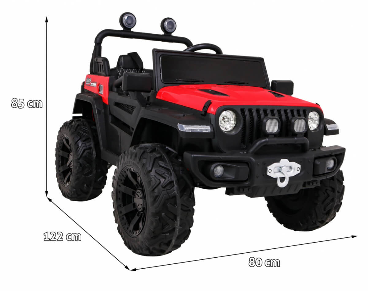 Masinuta electrica pentru copii OFF-ROAD 4X4 (HC8988) Rosu - imagine 4