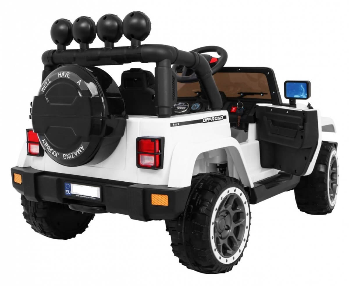 Masinuta electrica pentru copii FULL TIME 4WD (7588) 4x4, Alb - imagine 8