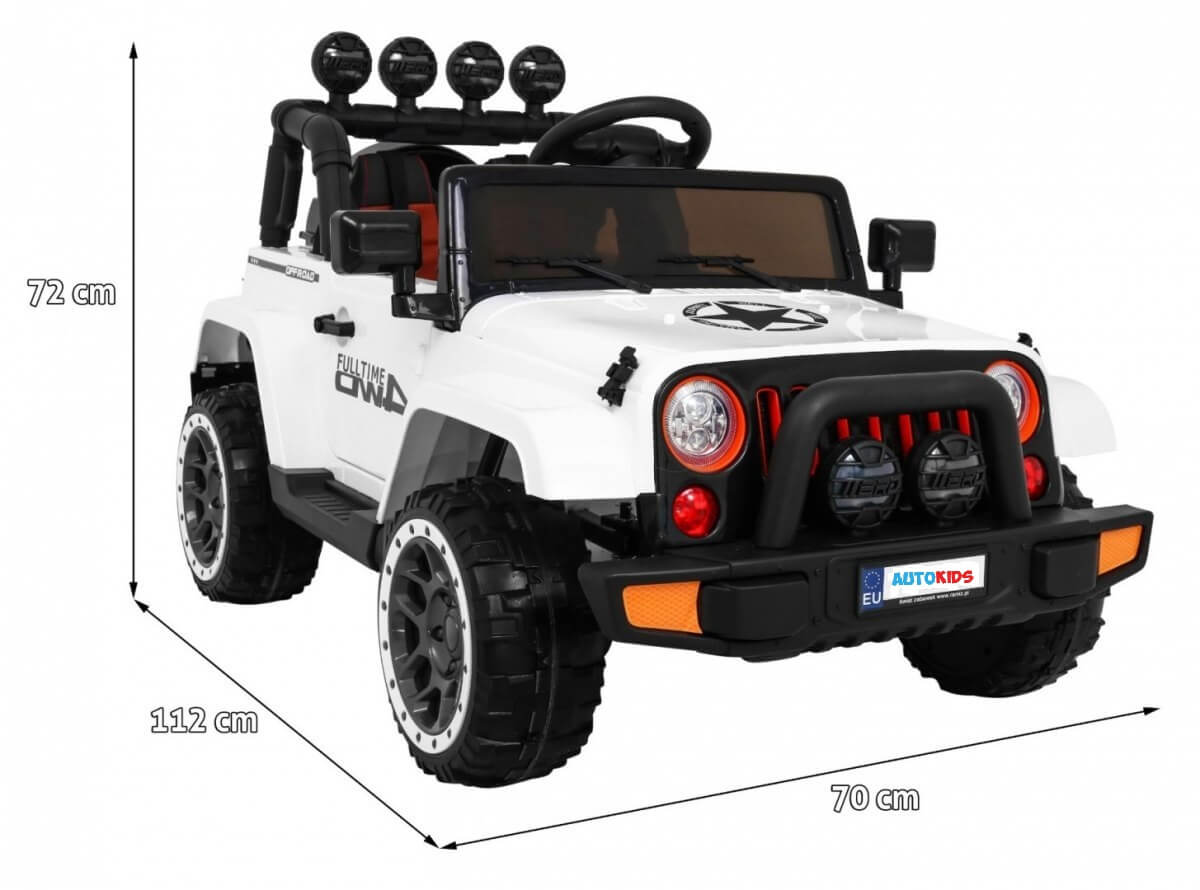 Masinuta electrica pentru copii FULL TIME 4WD (7588) 4x4, Alb - imagine 2