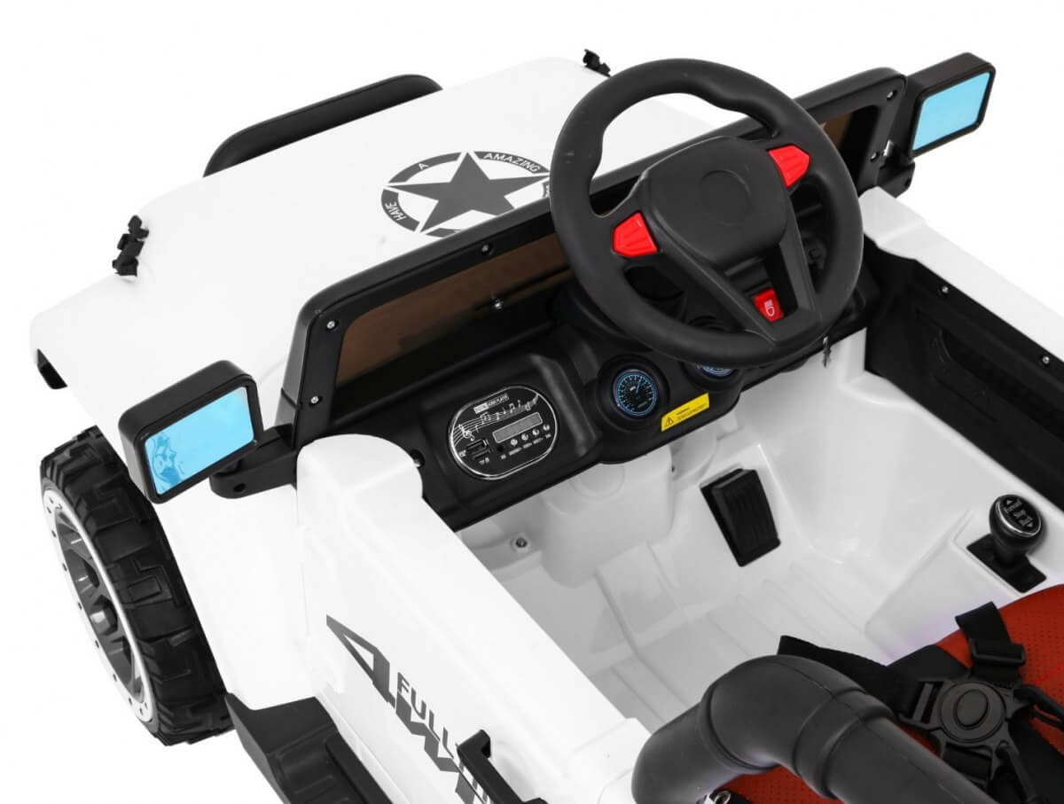 Masinuta electrica pentru copii FULL TIME 4WD (7588) 4x4, Alb - imagine 6