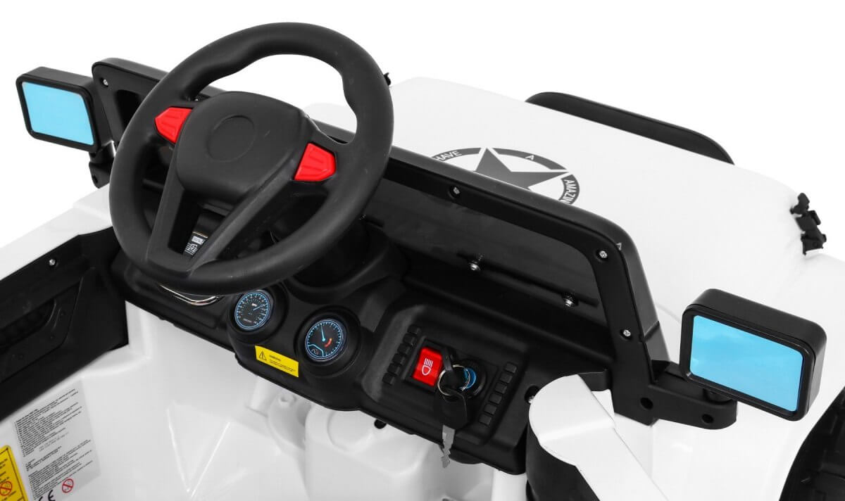 Masinuta electrica pentru copii FULL TIME 4WD (7588) 4x4, Alb - imagine 5