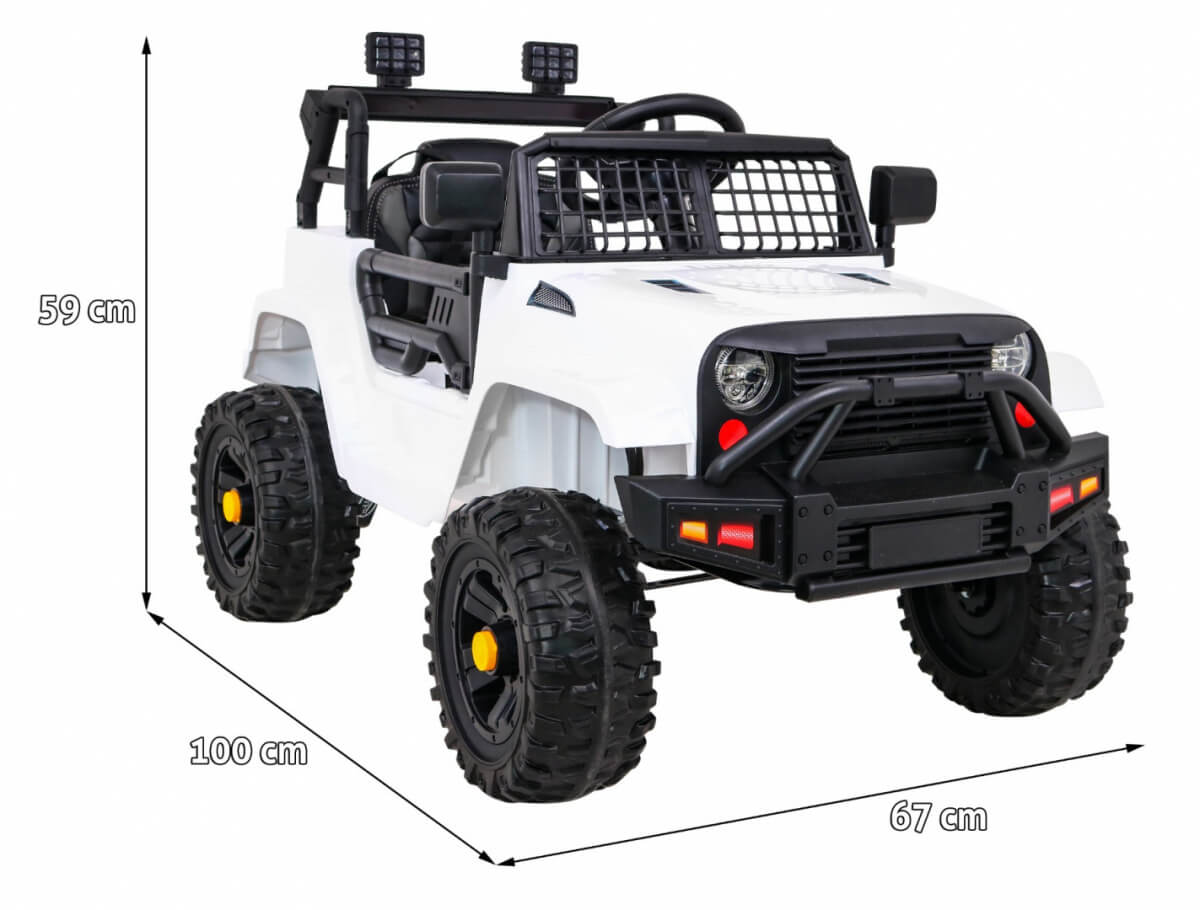 Masinuta electrica pentru copii JEEP DARK KNIGHT (0922) Alb - imagine 2