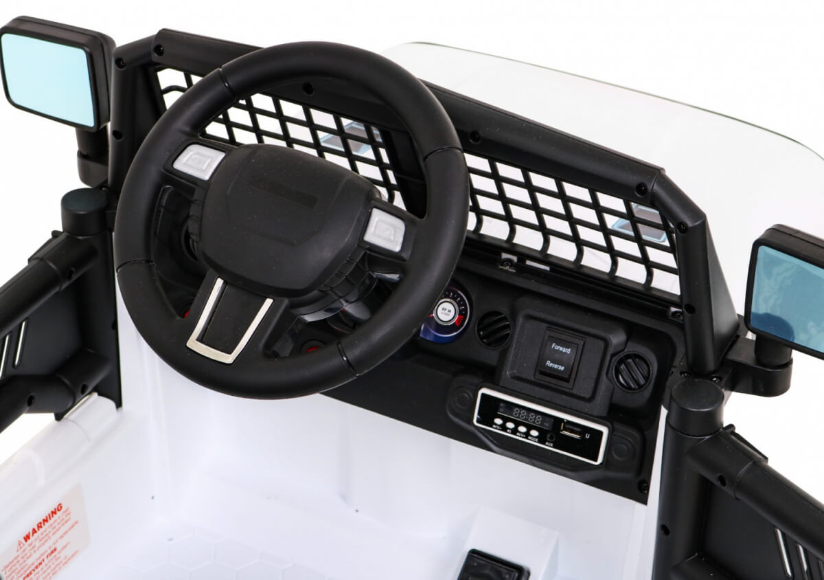Masinuta electrica pentru copii JEEP DARK KNIGHT (0922) Alb - imagine 6