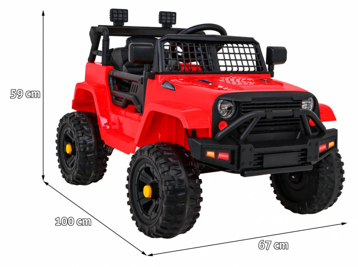 Masinuta electrica pentru copii JEEP DARK KNIGHT (0922) Rosu - imagine 2
