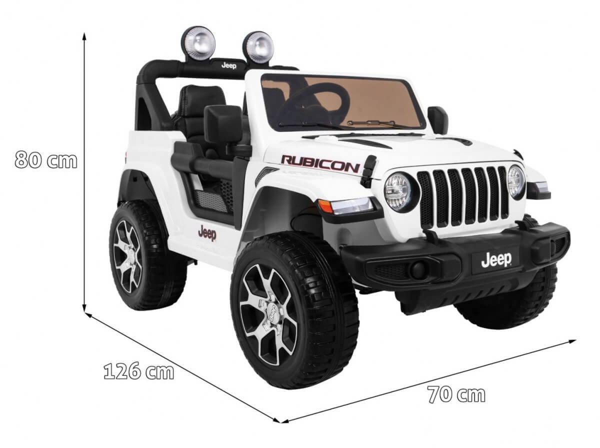 Masinuta electrica pentru copii JEEP WRANGLER RUBICON 4X4 (555), Alb - imagine 6