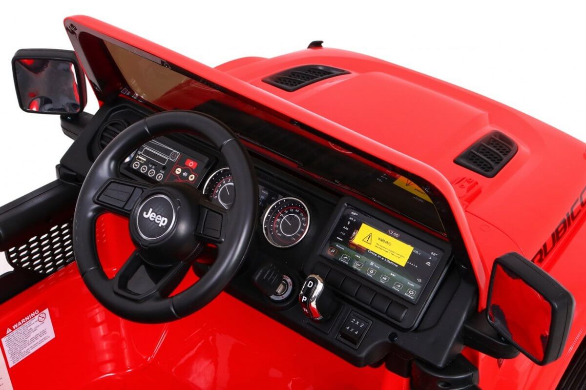 Masinuta electrica pentru copii JEEP WRANGLER RUBICON 4X4 (555), Rosu - imagine 12