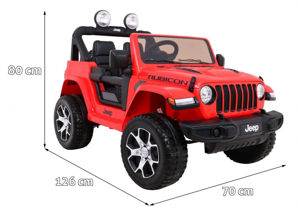 Masinuta electrica pentru copii JEEP WRANGLER RUBICON 4X4 (555), Rosu - imagine 9