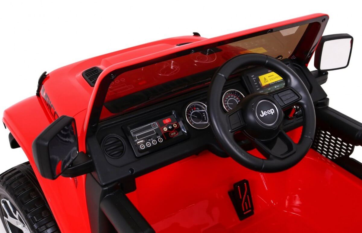 Masinuta electrica pentru copii JEEP WRANGLER RUBICON 4X4 (555), Rosu - imagine 5