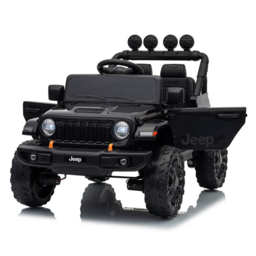Masinuta electrica pentru copii JEEP WRANGLER RUBICON cu telecomanda parentala, Negru