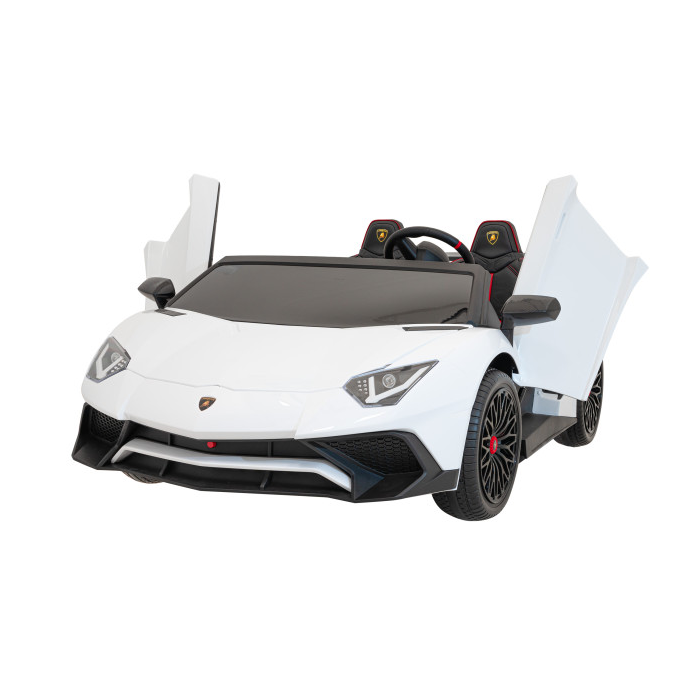 Masinuta electrica pentru 2 copii Lamborghini Aventador SV, 24V 400W (8803) Alb