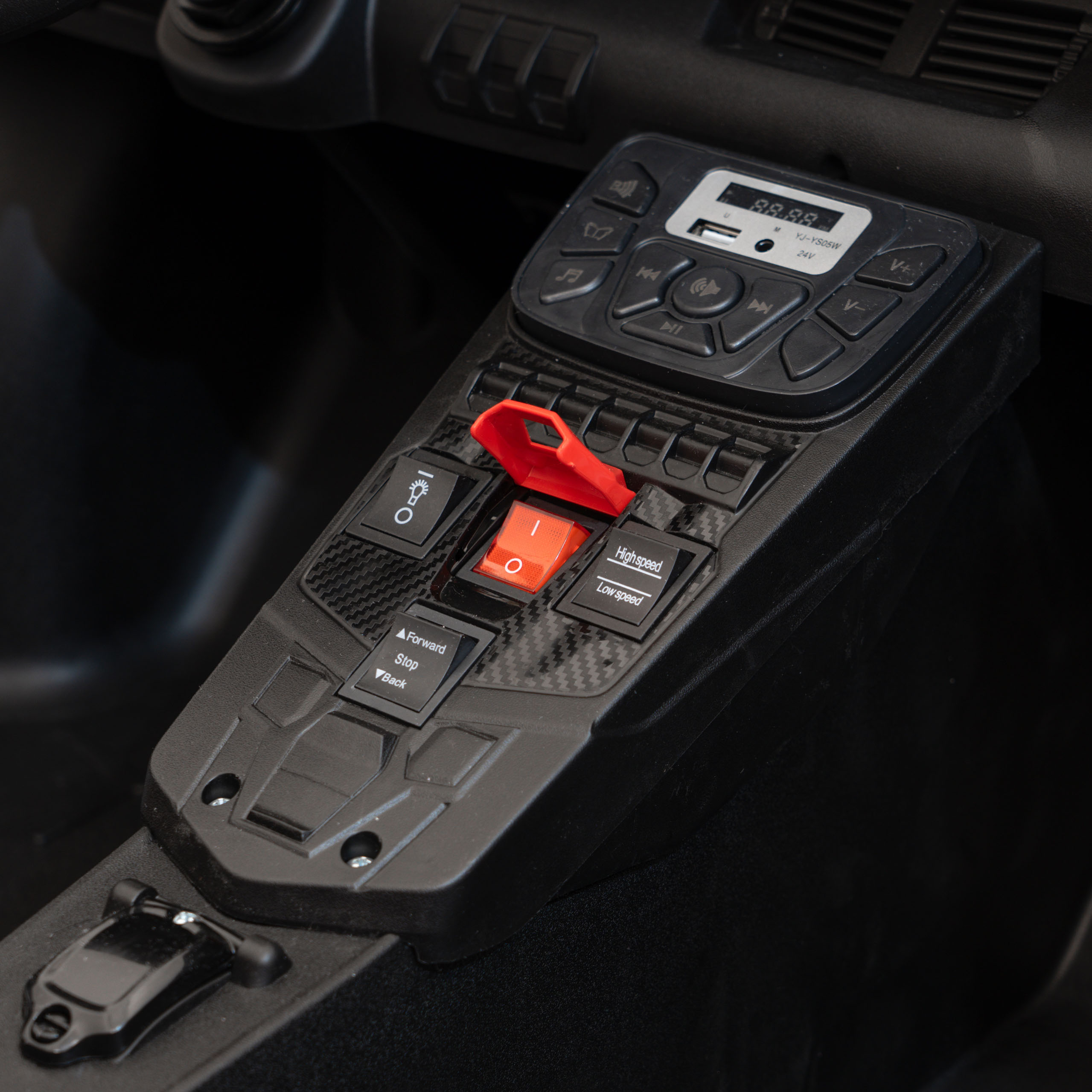 Masinuta electrica pentru 2 copii Lamborghini Aventador SV, 24V 400W (8803) Rosu - imagine 8