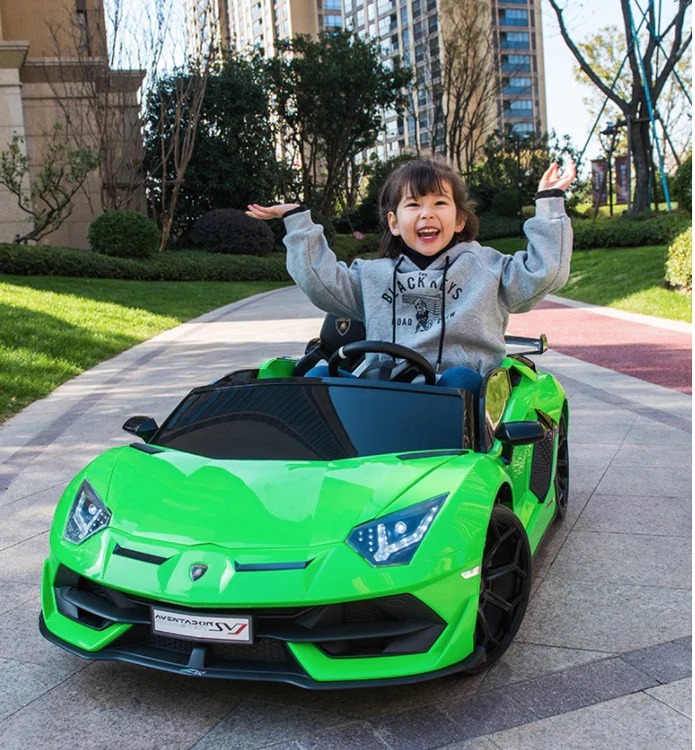 Masinuta electrica pentru copii Lamborghini Aventador SVJ Roadster Lux 12V cu 2 locuri (2028) Verde - imagine 4