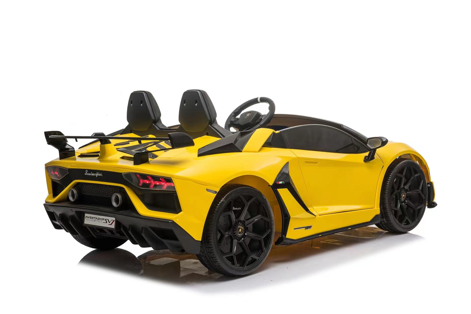 Masinuta electrica pentru copii Lamborghini Aventador SVJ Roadster 24V Drift cu 2 locuri (2028-drift) Galben - imagine 2