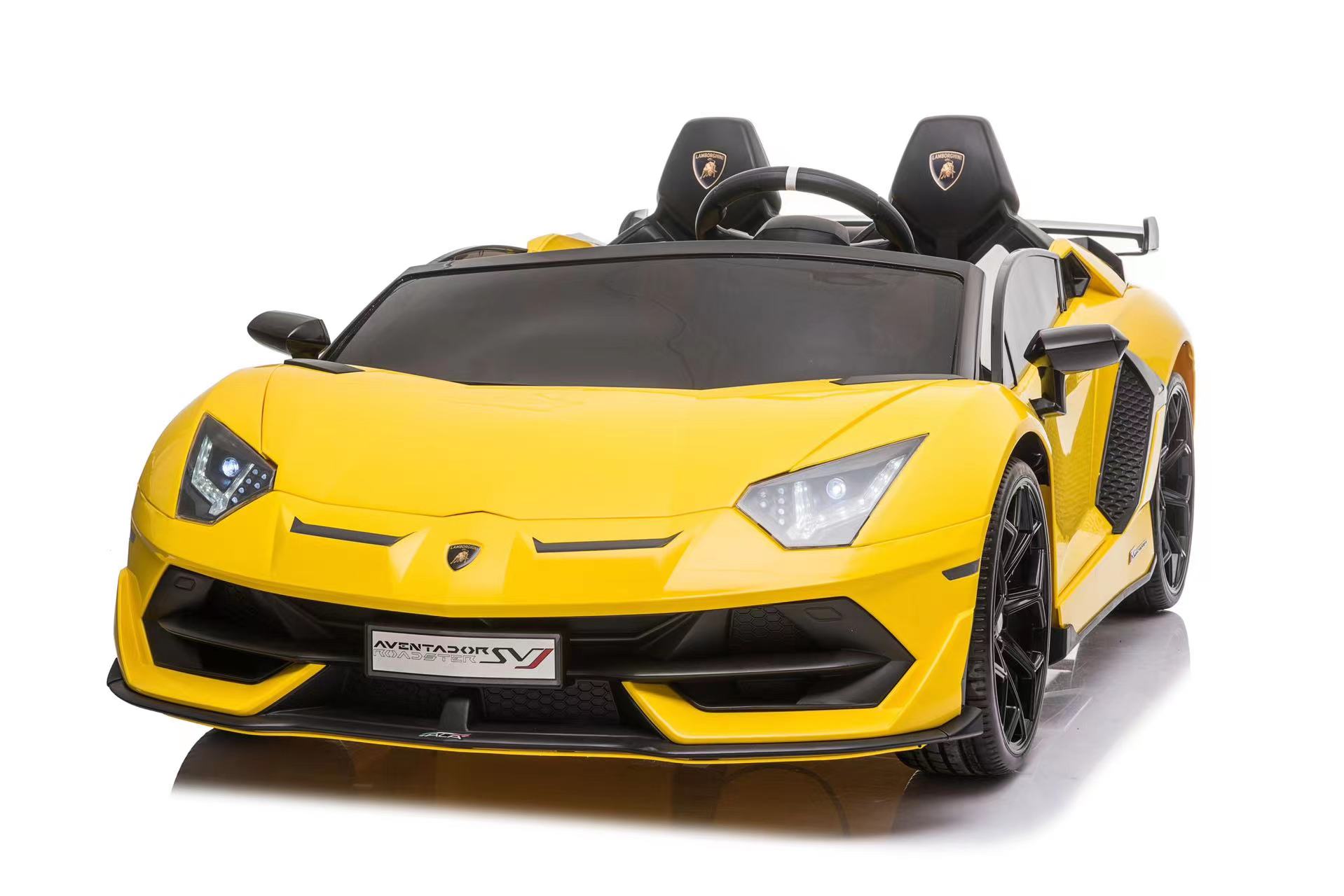 Masinuta electrica pentru copii Lamborghini Aventador SVJ Roadster 24V Drift cu 2 locuri (2028-drift) Galben - imagine 4