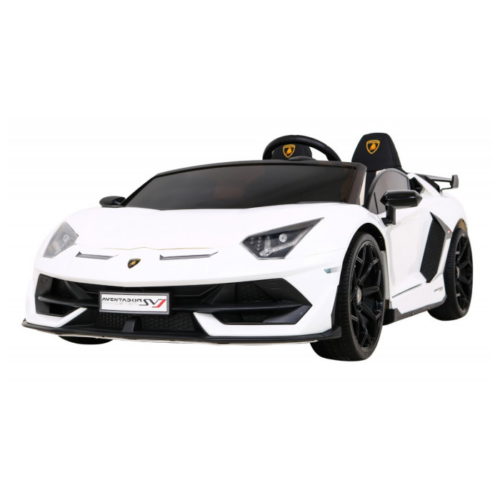 Masinuta electrica pentru copii Lamborghini Aventador SVJ Roadster 24V 500W Drift cu 2 locuri viteza maxima 13km/h (2028-drift) Alb