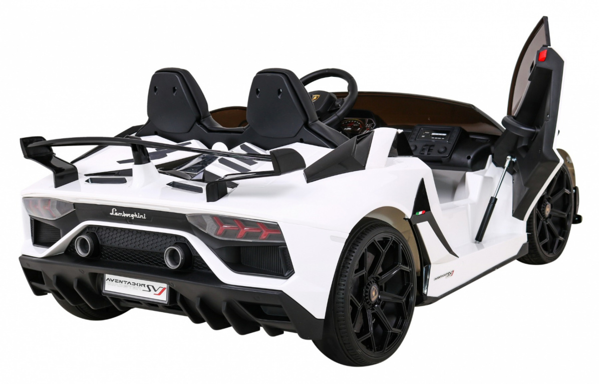 Masinuta electrica pentru copii Lamborghini Aventador SVJ Roadster Lux 12V cu 2 locuri (2028) Alb - imagine 7