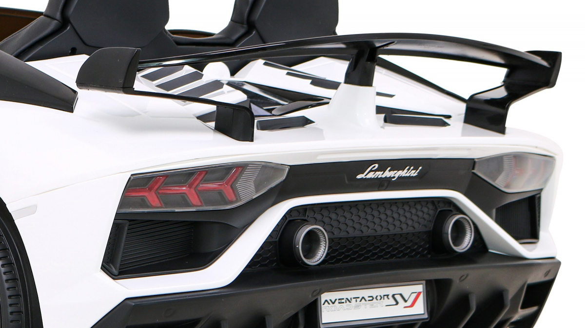 Masinuta electrica pentru copii Lamborghini Aventador SVJ Roadster 24V 500W Drift cu 2 locuri viteza maxima 13km/h (2028-drift) Alb - imagine 4
