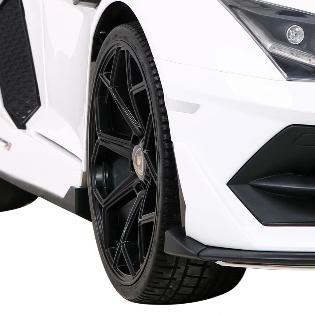 Masinuta electrica pentru copii Lamborghini Aventador SVJ Roadster 24V 500W Drift cu 2 locuri viteza maxima 13km/h (2028-drift) Alb - imagine 6