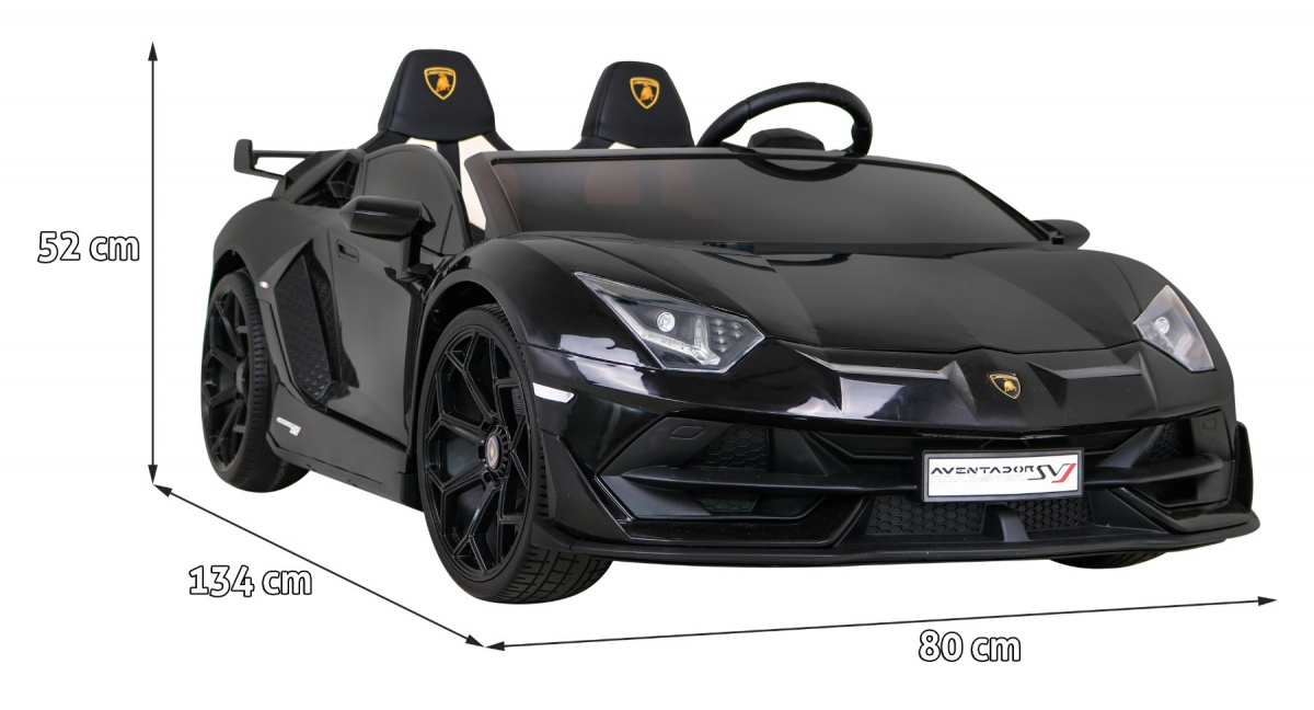 Masinuta electrica pentru copii Lamborghini Aventador SVJ Roadster 24V 500W Drift cu 2 locuri viteza maxima 13km/h (2028-drift) Negru - imagine 5