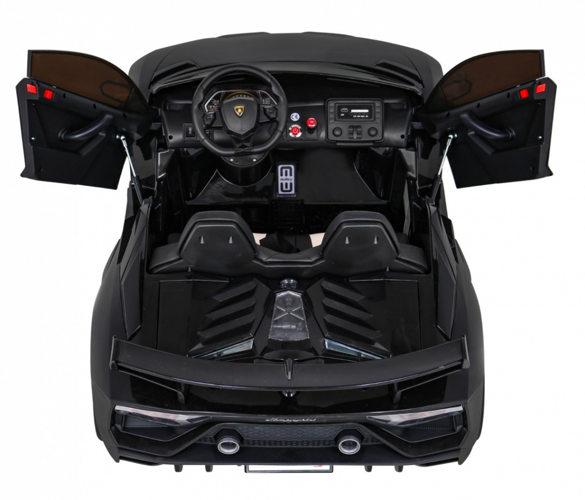 Masinuta electrica pentru copii Lamborghini Aventador SVJ Roadster 24V 500W Drift cu 2 locuri viteza maxima 13km/h (2028-drift) Negru - imagine 7