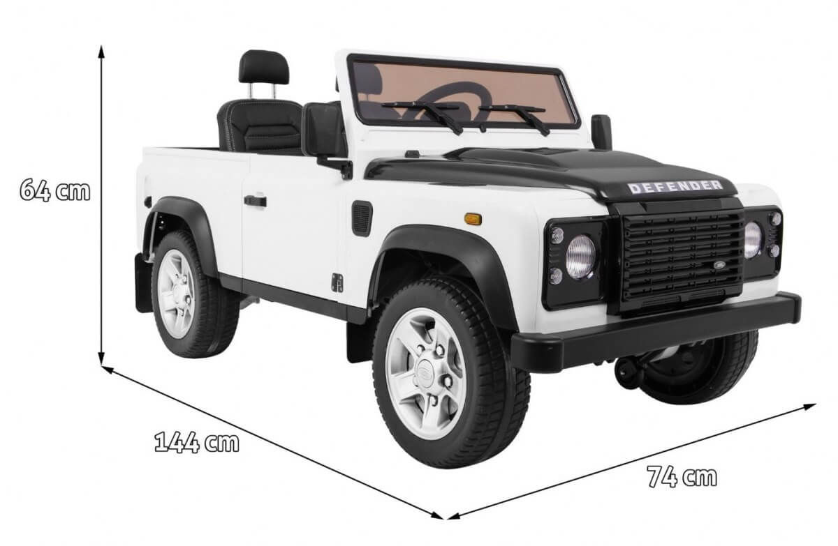 Masinuta electrica pentru copii Land Rover DEFENDER 4x4 (328) Alb - imagine 4