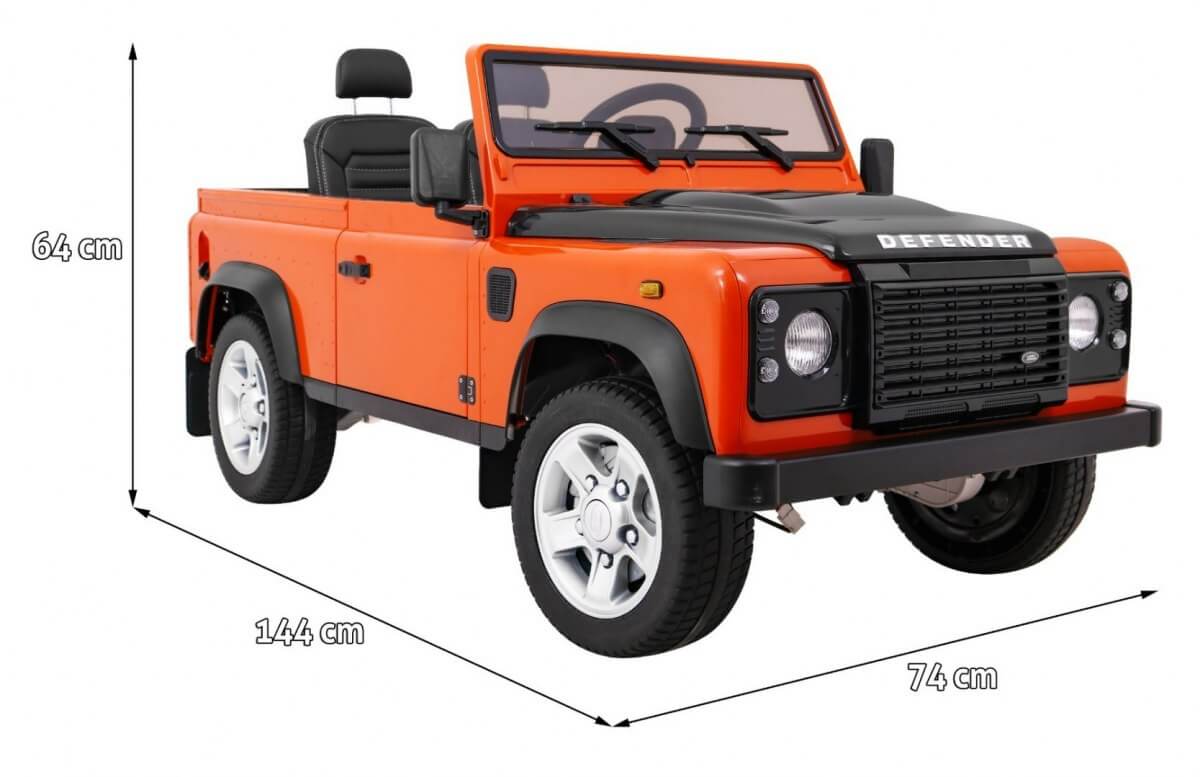 Masinuta electrica pentru copii Land Rover DEFENDER 4x4 (328) Portocaliu - imagine 2