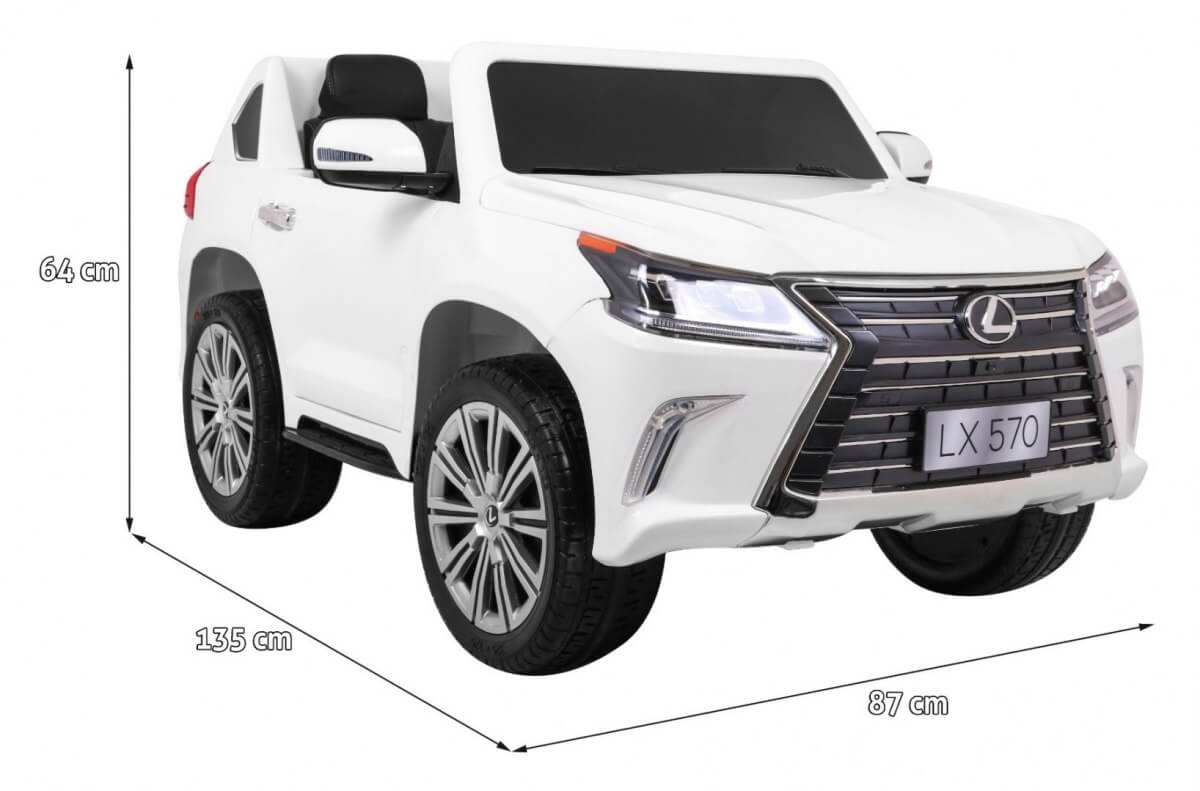 Masinuta electrica pentru copii LEXUS LX 570 Alb - imagine 2