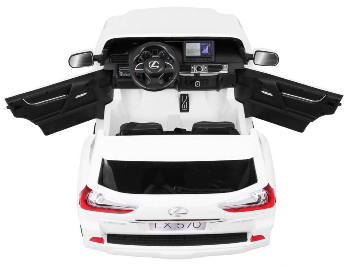 Masinuta electrica pentru copii LEXUS LX 570 Alb - imagine 4
