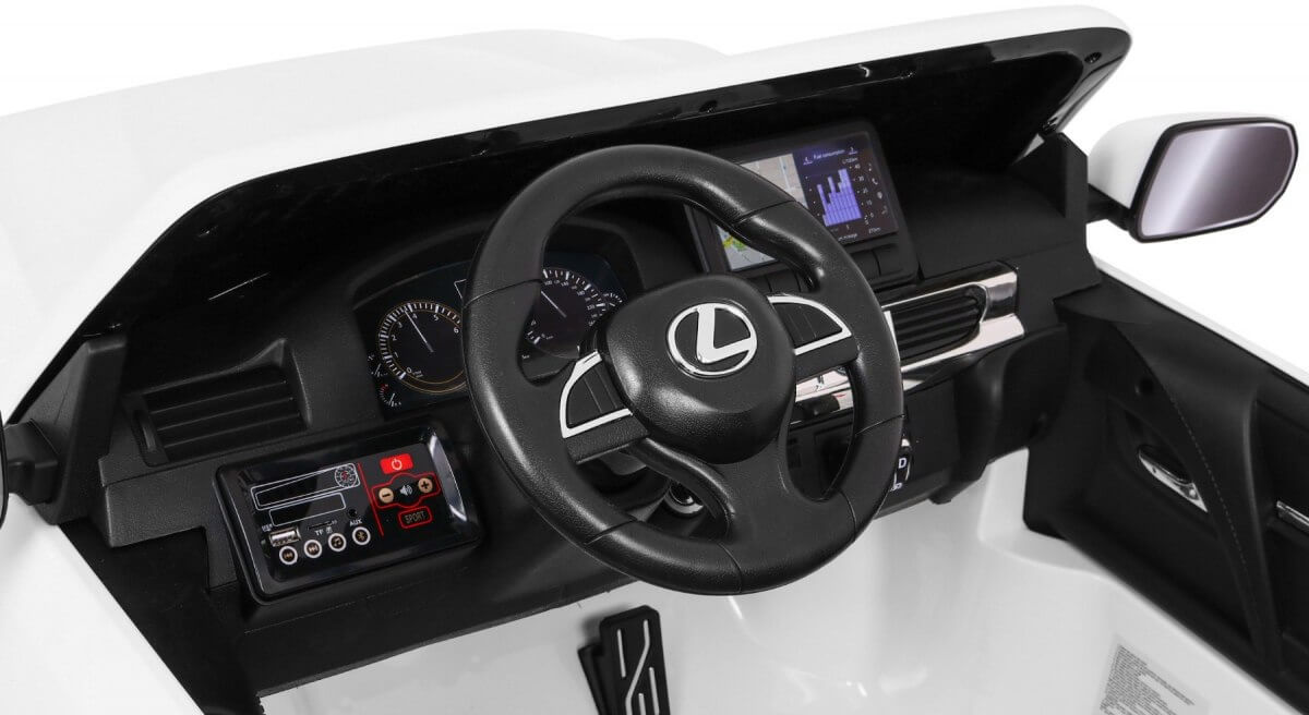 Masinuta electrica pentru copii LEXUS LX 570 Alb - imagine 6