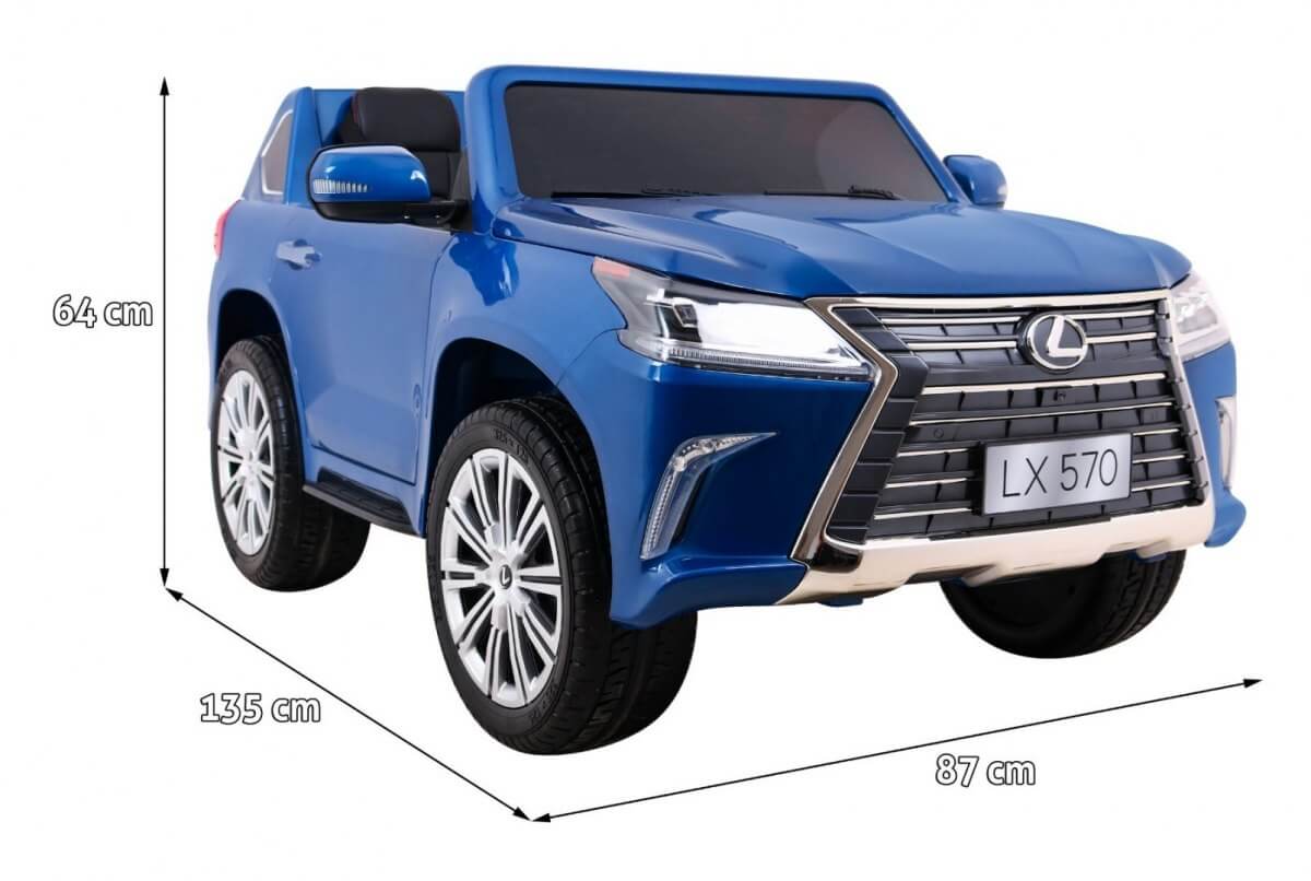 Masinuta electrica pentru copii LEXUS LX 570 Albastru metalizat - imagine 2