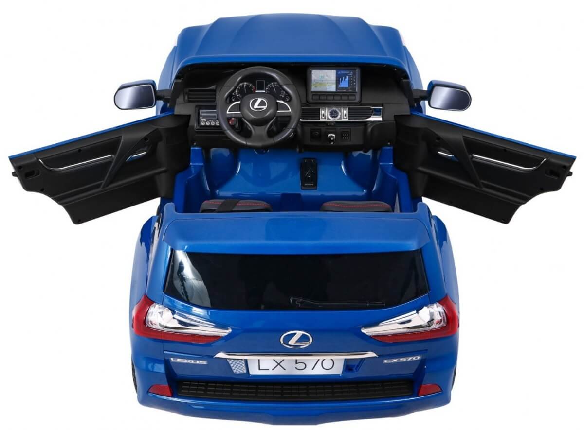 Masinuta electrica pentru copii LEXUS LX 570 Albastru metalizat - imagine 5