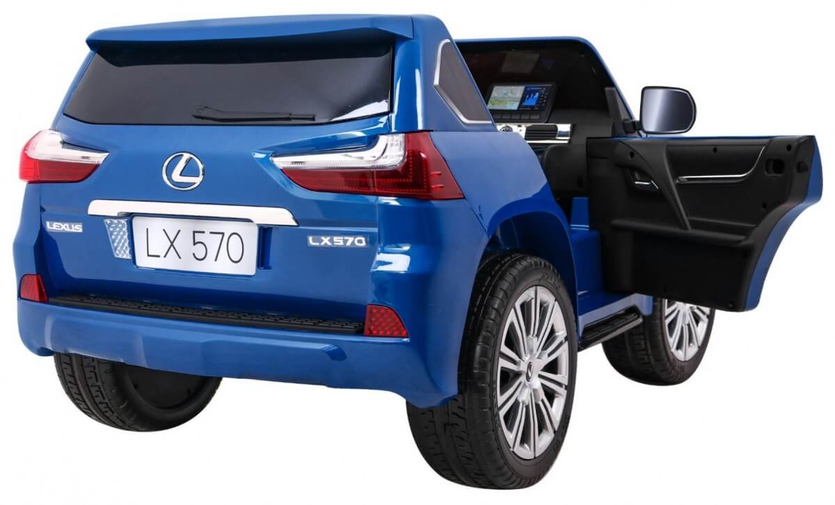 Masinuta electrica pentru copii LEXUS LX 570 Albastru metalizat - imagine 6