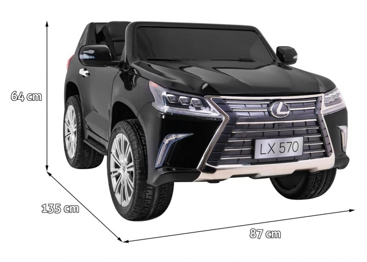 Masinuta electrica pentru copii LEXUS LX 570 Negru metalizat - imagine 2