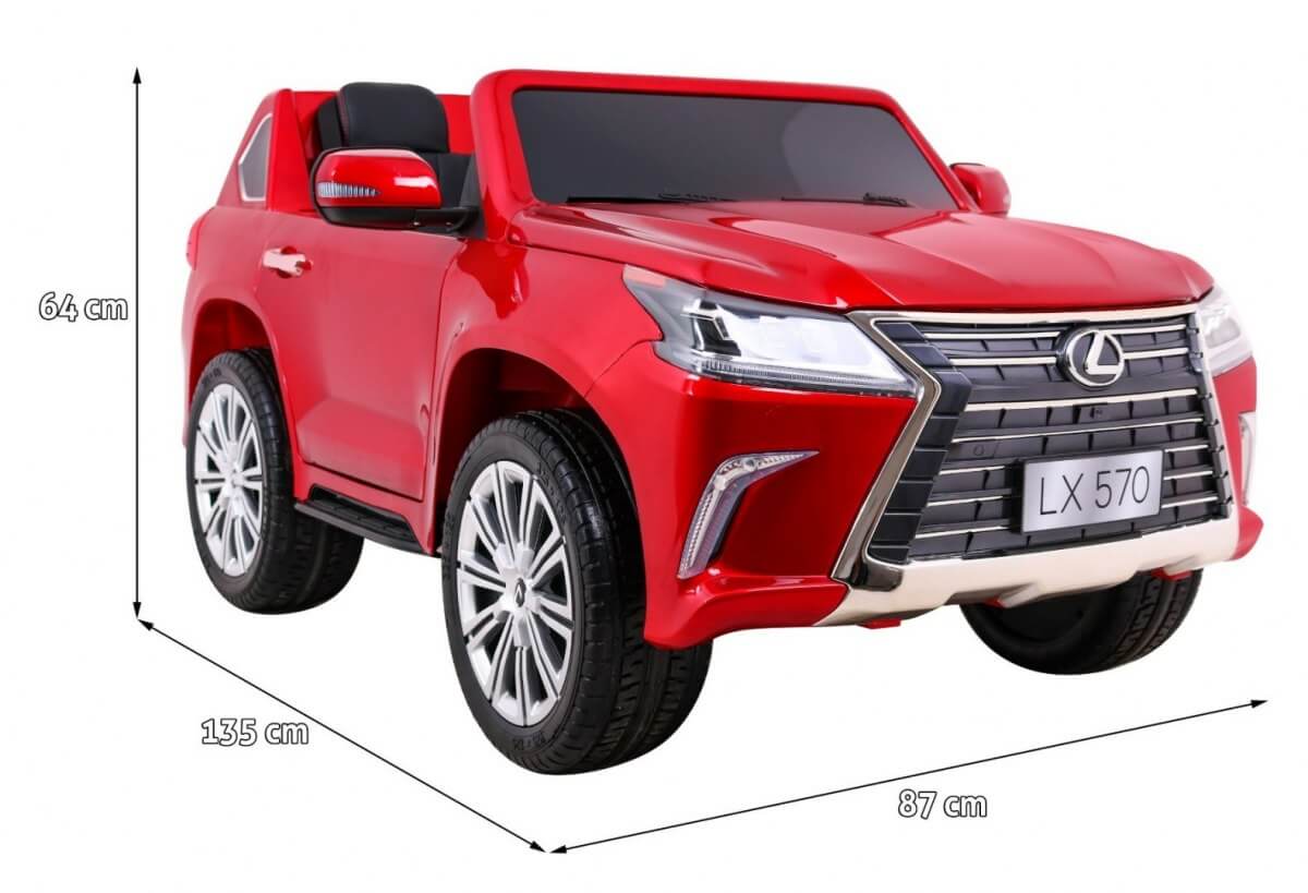 Masinuta electrica pentru copii LEXUS LX 570 Visiniu metalizat - imagine 2