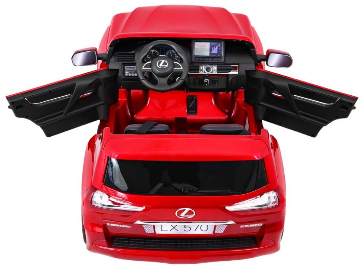 Masinuta electrica pentru copii LEXUS LX 570 Visiniu metalizat - imagine 5