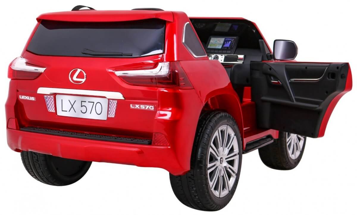 Masinuta electrica pentru copii LEXUS LX 570 Visiniu metalizat - imagine 6