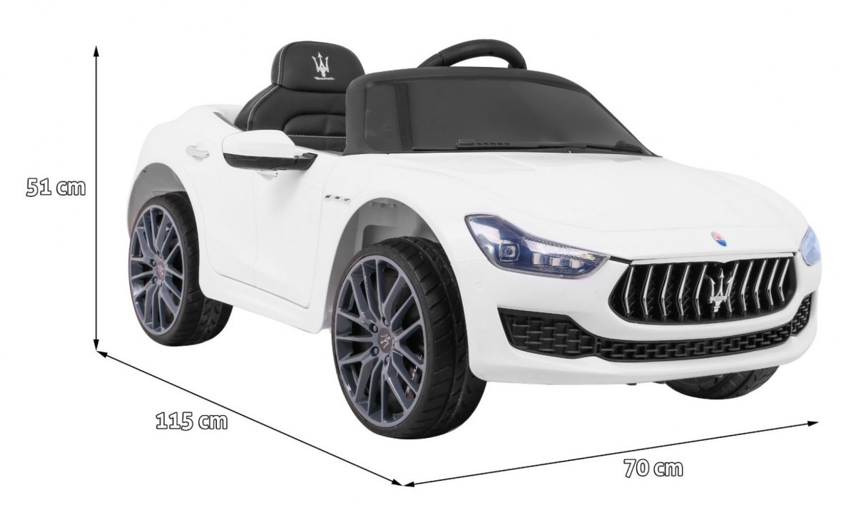 Masinuta electrica pentru copii MASERATI Ghibli (SL631) Alb - imagine 2