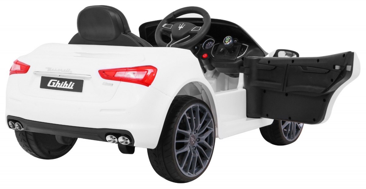 Masinuta electrica pentru copii MASERATI Ghibli (SL631) Alb - imagine 8