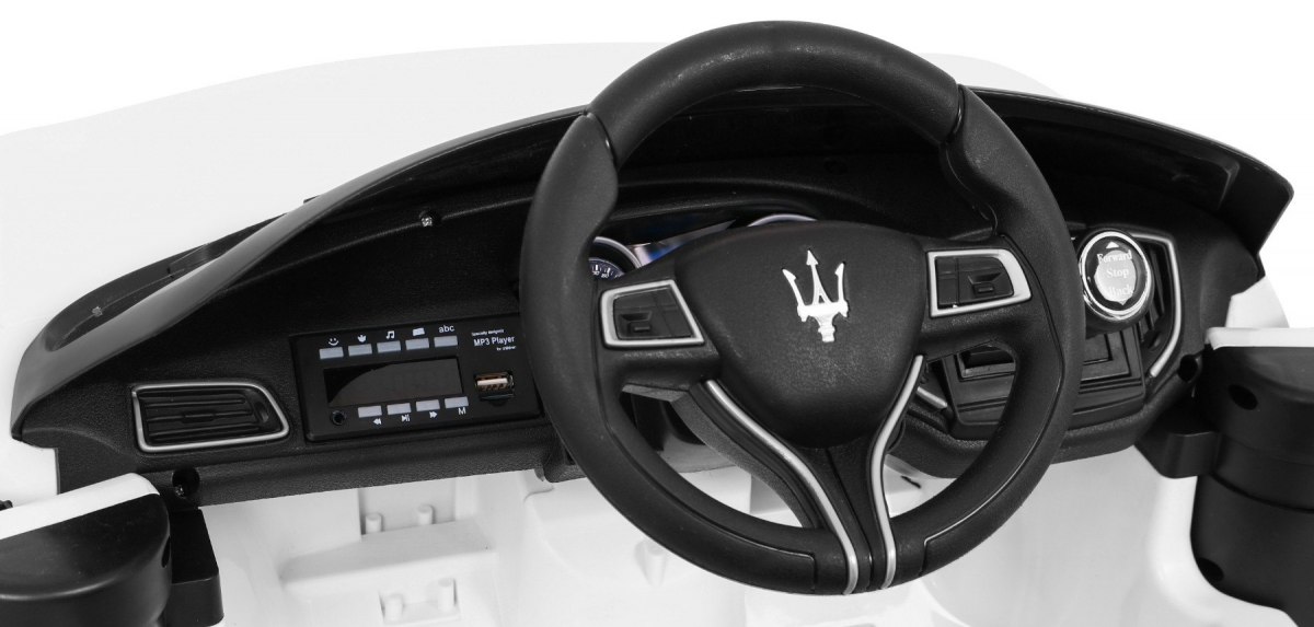 Masinuta electrica pentru copii MASERATI Ghibli (SL631) Alb - imagine 10