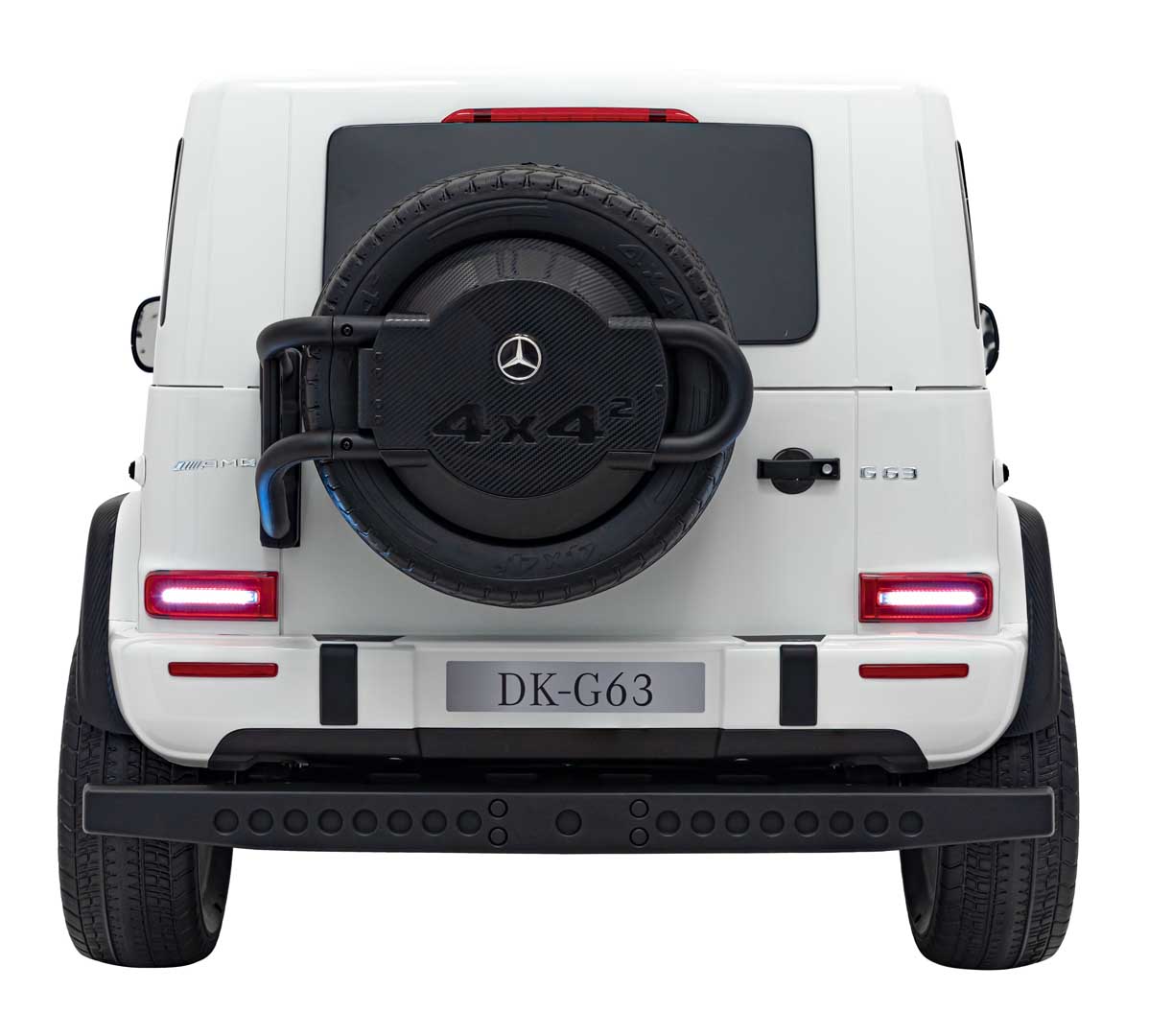 Masina electrica pentru copii cu 2 locuri, Mercedes AMG G63 XXL 24V 800W 4x4 ecran LCD, echipare Lux (G63-mp4) Alb - imagine 15