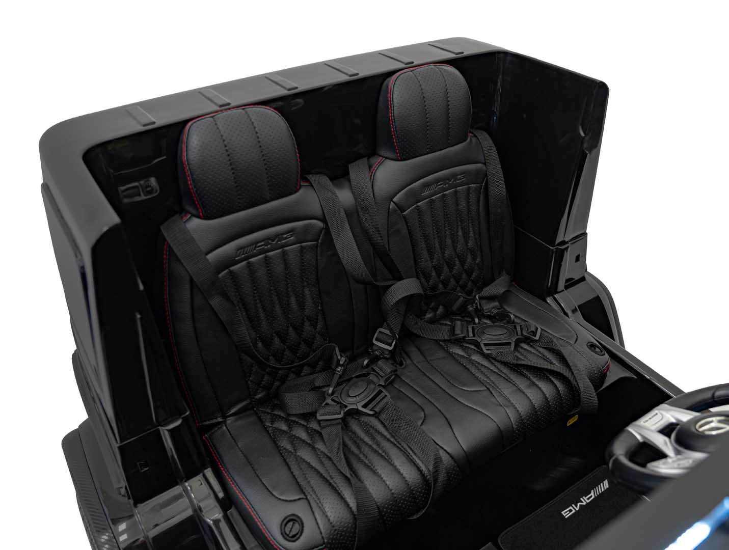Masina electrica pentru copii cu 2 locuri, Mercedes AMG G63 XXL 24V 800W 4x4 ecran LCD, echipare Lux (G63-mp4) Negru - imagine 10
