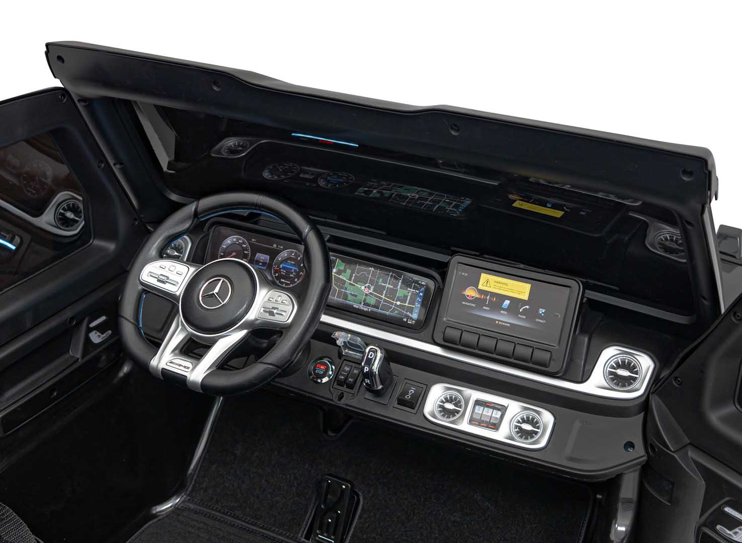 Masinuta electrica pentru copii cu 2 locuri, Mercedes AMG G63 NOU XXL 24V 800W 4x4 Negru - imagine 3