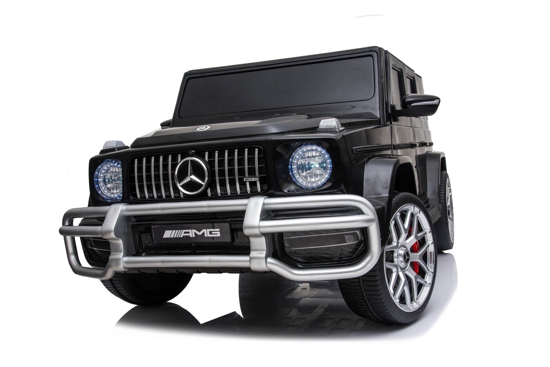 Masinuta electrica pentru copii cu 2 locuri, Mercedes AMG G63 NOU XXL 24V 200W 4x4 (s307) Negru - imagine 4