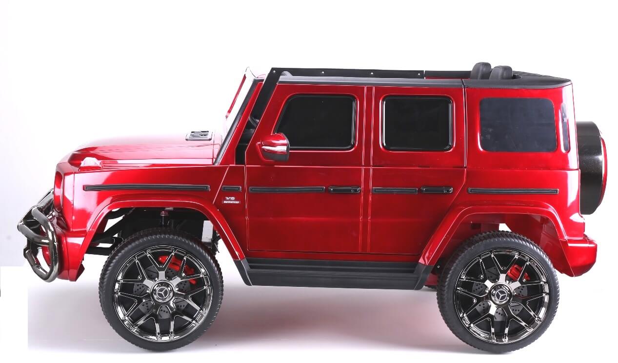 Masinuta electrica pentru copii cu 2 locuri, Mercedes AMG G63 NOU XXL 24V 200W 4x4 (s307) Visiniu metalizat - imagine 9