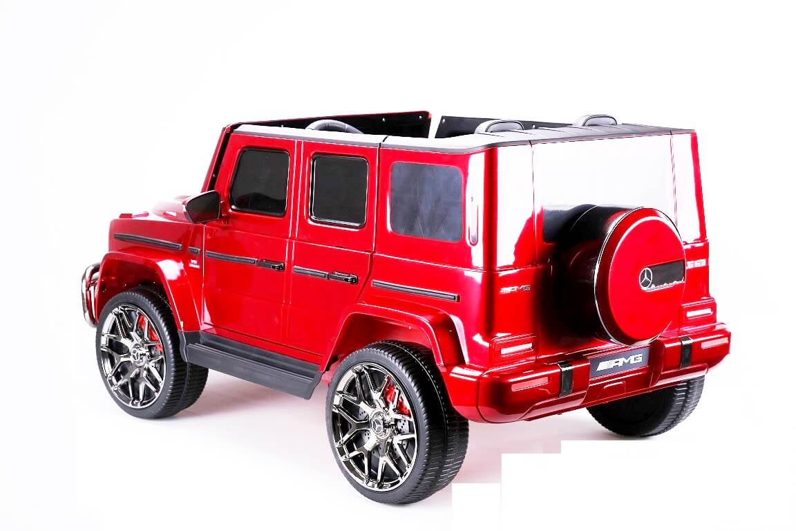Masinuta electrica pentru copii cu 2 locuri, Mercedes AMG G63 NOU XXL 24V 200W 4x4 (s307) Visiniu metalizat - imagine 7